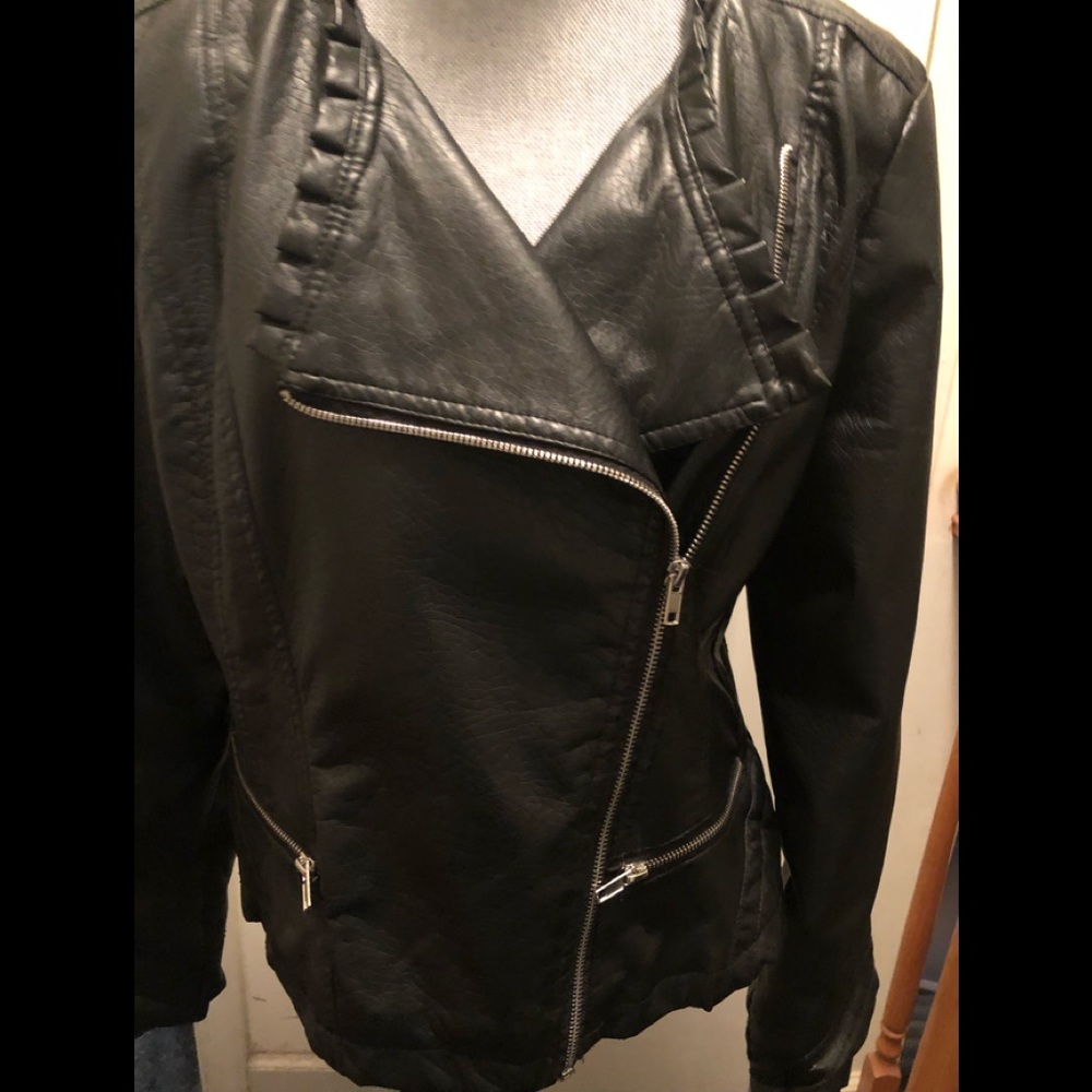 Faux Leather Coat - Ladies L